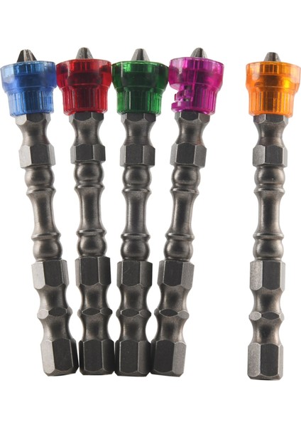 5x Hex Manyetik Tornavida 65MM S2 Ph2 Tek Kafa Bit Aracı 5 Renk (Yurt Dışından)