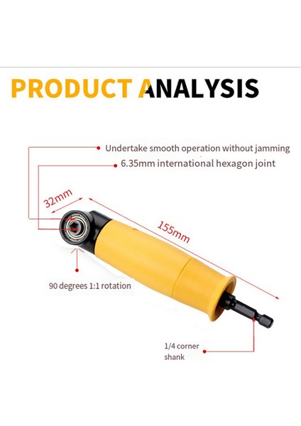 90 Derece Tornavida Elektrikli Matkap Köşe Uzatma Parçaları (Yurt Dışından)