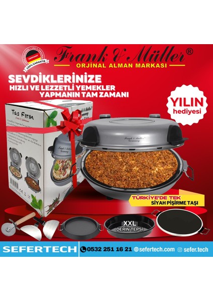 Frank & Müller Germany | Taş Fırın | Gri GRİLL , LAHMACUN ve PİZZA MAKİNESİ