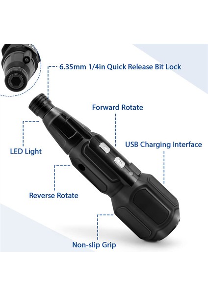 900MAH Elektrikli Tornavida El Akülü Matkap USB Şarjı (Yurt Dışından) fiyatları