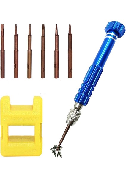 Manyetik 6'sı 1 Arada Minik Tornavida Seti, Saat, Gözlük Vb. Için (Yurt Dışından)