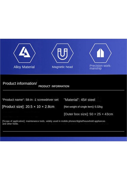 58'i 1 Arada Tornavida Seti, Saat Cep Telefonu Tamiri Çok Fonksiyonlu Kit (Yurt Dışından)