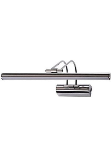 Flüt Aplik , Krom Ayna Resim Tablo Üstü LED Banyo Aplik 35CM 2m Anahtarlı Fişli Anahtarlı Kablo