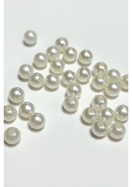 6 mm Delikli Inci Boncuk 500 Gram