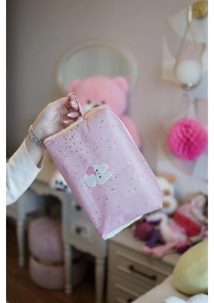Baby 2 Li Islak Mendil Çantası ve Bebek Bezi Çantası Organizer Çanta Içi Düzenleyici Pembe modelleri