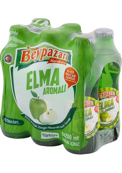 Elma Aromalı Maden Suyu 200 ml x 6 Adet