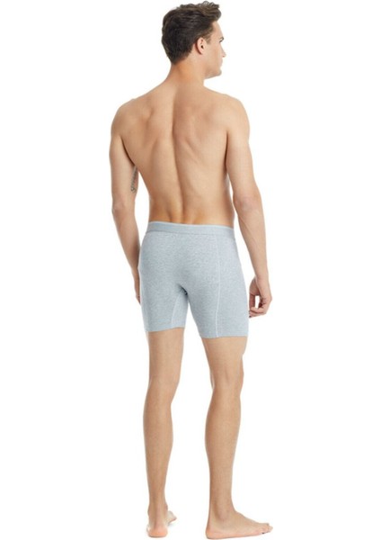 Erkek Pamuk Elastan Retro Boxer Tender Cotton 9216 - Gri Melanj
