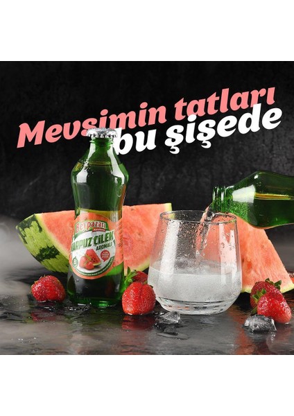 Karpuz Çilek Aromalı Maden Suyu 200 ml x 6 Adet
