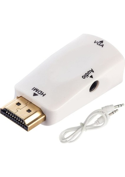 To VGA + Audio Dönüştürücü Adaptör + Aux Kablo C-844 fiyatları