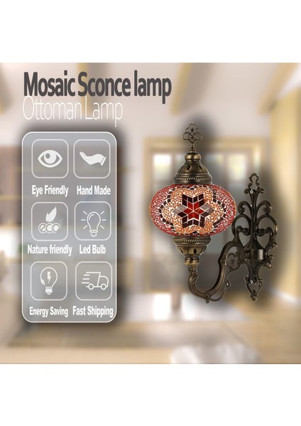 Mozaik Aplik Dekoratif Duvar Lambası Osmanlı Otantik Türk Lamba fırsatları