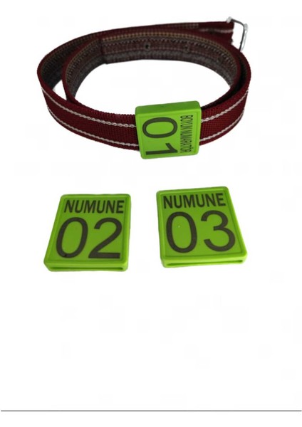 10 Adet Yeşil Küçükbaş Hayvan Boyunluk Kemer ve Numaratör Takımı (Kemer+Numaratör) fiyatları