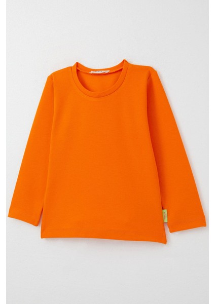 Kız Bebek Uzun Kollu Tişört Basic 9 Ay-3 Yaş, Turuncu modelleri