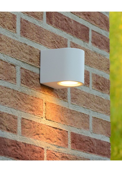 Tek Taraflı Dış Mekan Beyaz Gövde 7W GU10 Duylu Günışığı Duvar Aplik