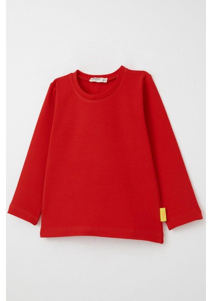 Kız Bebek Uzun Kollu Tişört Basic 9 Ay-3 Yaş, Kırmızı modelleri