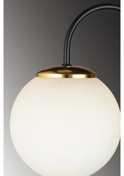 Siyah Baston Beyaz Glop Camlı Aşağı Bakan Modern Aplik fırsatları