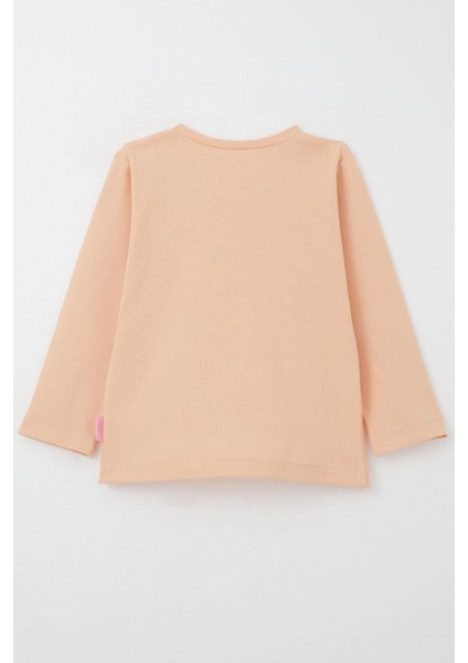 Kız Bebek Uzun Kollu Tişört Basic 9 Ay-3 Yaş, Somon fiyatları