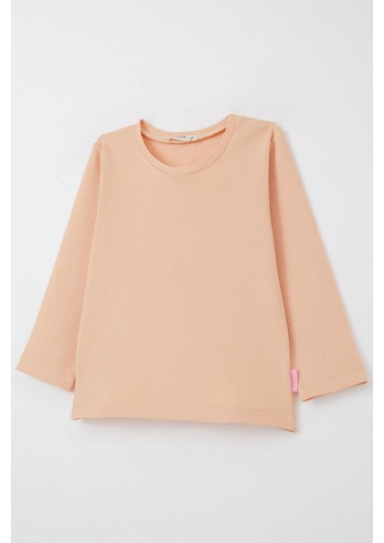 Kız Bebek Uzun Kollu Tişört Basic 9 Ay-3 Yaş, Somon modelleri