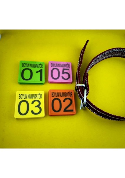 100 Adet Büyükbaş Hayvan Boyun Numaratör Takımı