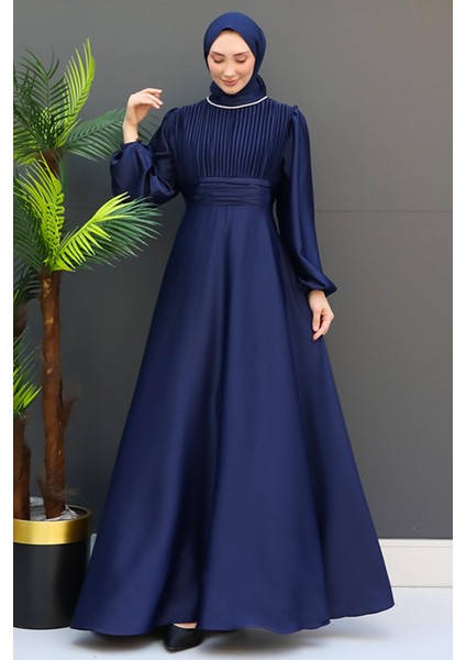 Ceylin Tesettür Elbise Lacivert fiyatları