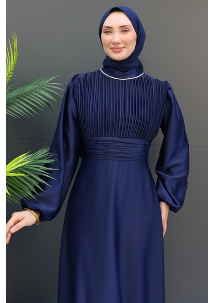 Ceylin Tesettür Elbise Lacivert indirimleri