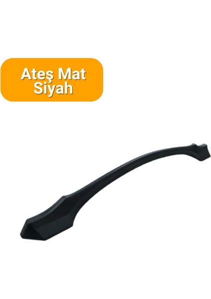 4 Adet Ateş Mat Siyah Metal Mobilya Kulpu 160MM - 192MM