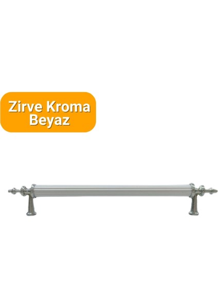 4 Adet Zirve Kroma Beyaz Metal Mobilya Kulpu 160MM fiyatları