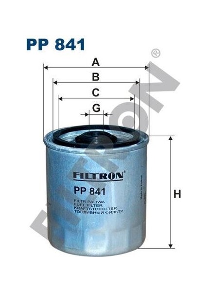 PP841 Yakıt Filtresi Mercedes 190 W201 88-93 W202 93-00 W124 89-93 W210 96-99 W461 97-Sprinter 95-00-Ssangyong Korando 96-97 H35WK02D87