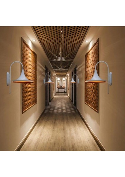 Yomita Beyaz Aplik Lamba Kafe Pastane Restoran Salon Fırın Otel Ofis Merdiven Retro Vintage fiyatları