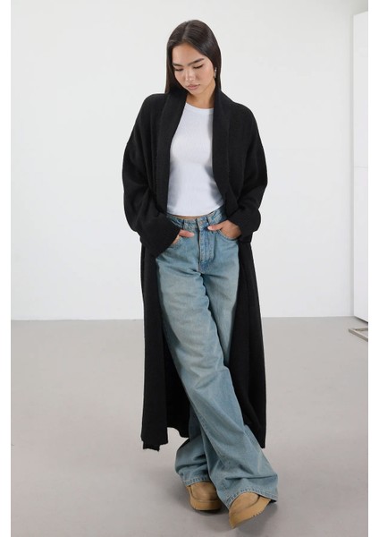 Kadın Siyah Salaş Triko Hırka fiyatları