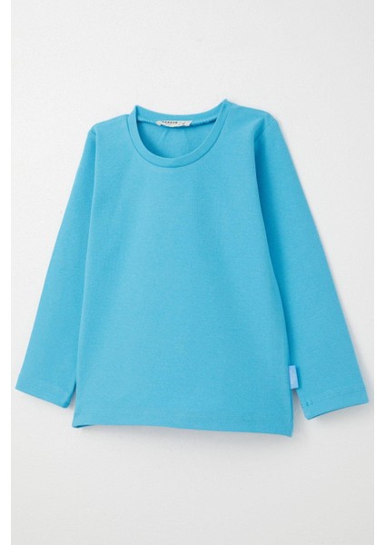 Erkek Bebek Uzun Kollu Tişört Basic 9 Ay-3 Yaş, Mavi modelleri