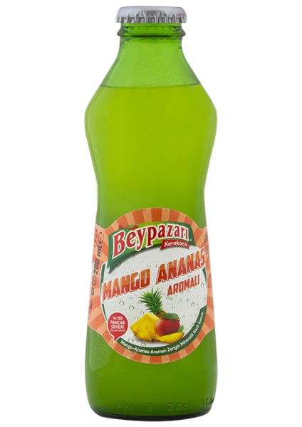 Mango Ananas Aromalı Maden Suyu 200 ml x 24 Adet