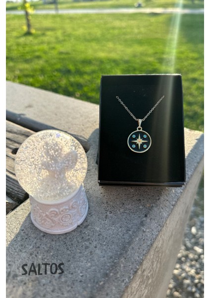 Kuzey Yıldızı Gold Kolye Kar Küresi Doğum Günü Hediyesi Arkadaşa Sevgiliye Kolye Küre Kuzey Yıldızı indirimleri