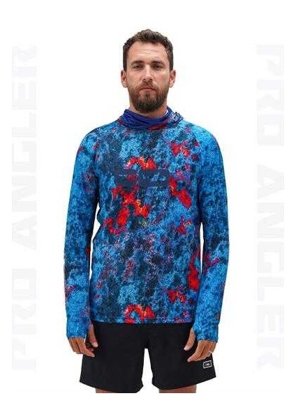 Pro Angler S24 Buff&hoodie Red Reef Xxlarge (Xxl)