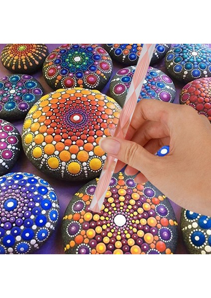 25PCS Mandala Dotting Aletleri Set Boyama Şablonları Kaya Şablonu Için Ayarlanmış (Yurt Dışından)