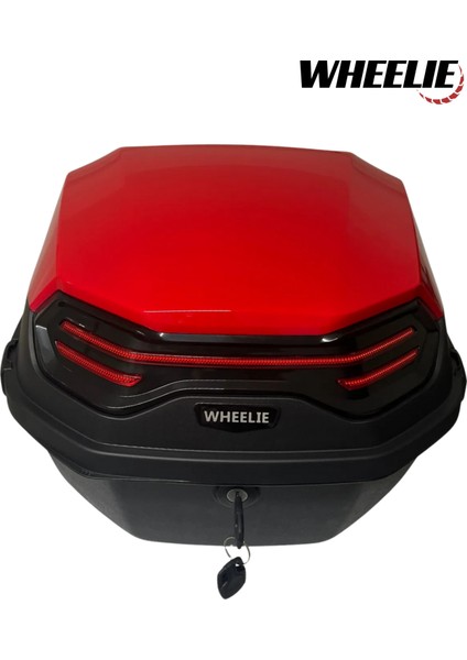 Wheelıe XT08-LR 32 Litre Motosiklet Arka Çanta Açık Kırmızı Su Geçirmez