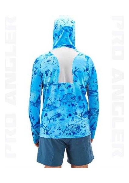Pro Angler S24 Buff&hoodie Blue Fish Large (L)