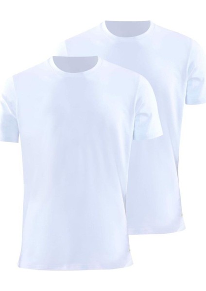 Tender Cotton Kısa Kol 2 li Beyaz T-shirt 9675