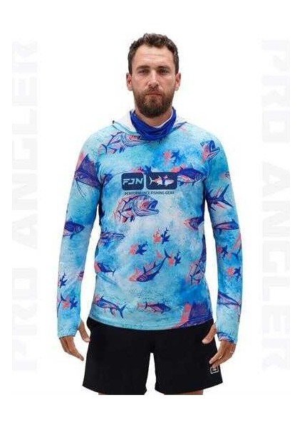 Pro Angler S24 Buff&hoodie Echo Fish Xxxlarge