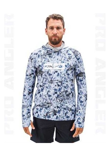 Pro Angler S24 Buff&hoodie Black Fish Xxlarge (Xxl)