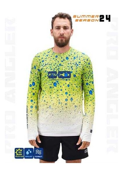 Pro Angler S24 T-Shirt Green Ocean Medium (M)