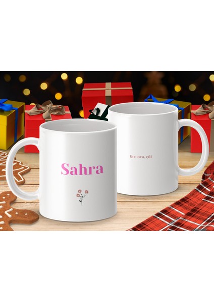 Sahra İsimli Kupa Bardak - İsimli Bardak - Hediye Kupa Bardak - Kahve Kupa Bardak