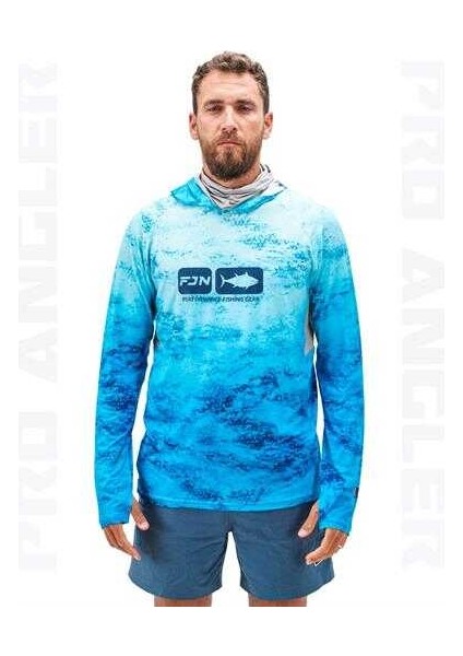 Pro Angler S24 Buff&hoodie Blue Wave Large (L)