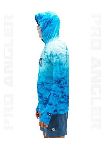Pro Angler S24 Buff&hoodie Blue Wave Large (L)