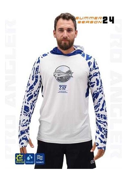 Pro Angler S24 Hooded Lambuka Navy Xxlarge (Xxl)