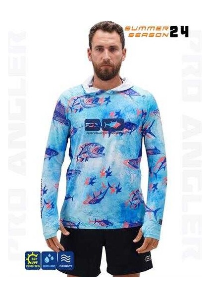 Pro Angler S24 Hooded Echo Fish Xlarge (Xl)