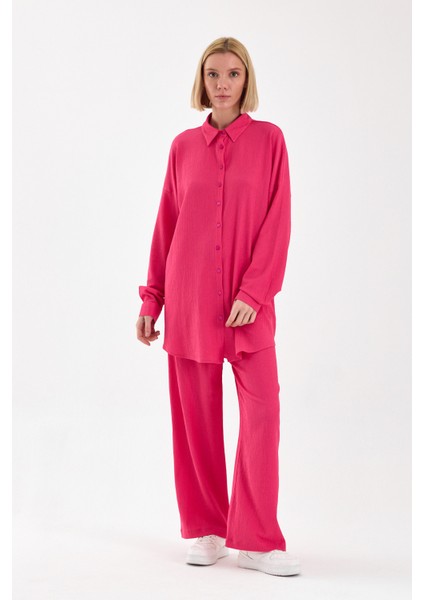 Fuşya Oversize Viskon Takım indirimleri