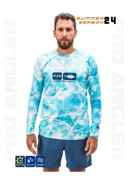 Pro Angler S24 T-Shirt Water Camo Small (S)