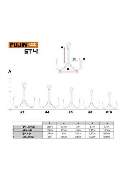 ST41 Üçlü Maket Balık Iğnesi Nickel 2 No