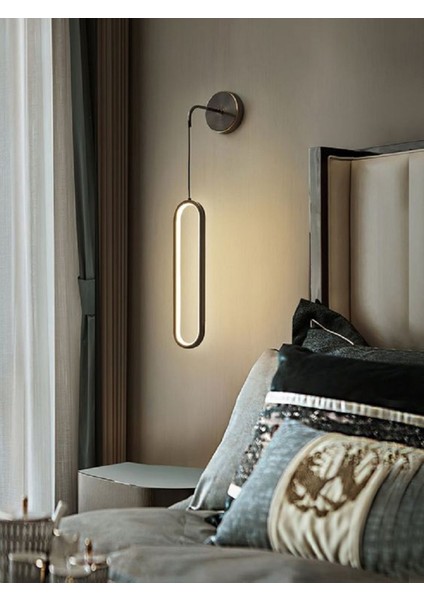 Mavrovo / LED Aplik / Elips / 80 cm / Antrasit Gövde / 3 Renk Işık / 3 Yıl Garanti