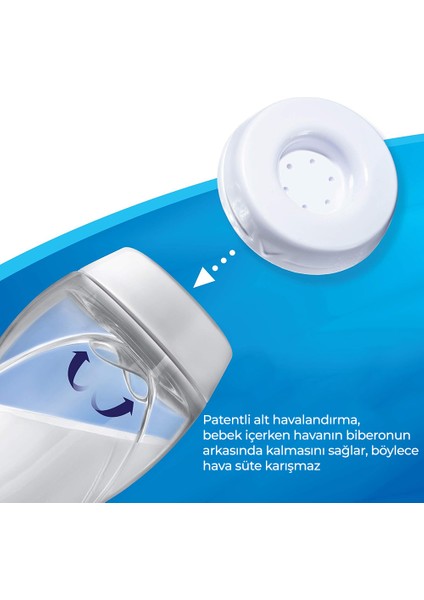 Baby™ Ventaire® Yenidoğan Bebek Biberonu, Kolik ve Gaz Önleyici Tasarım, 178 ml, 0+ Ay,Yavaş Akış, 3 Adet